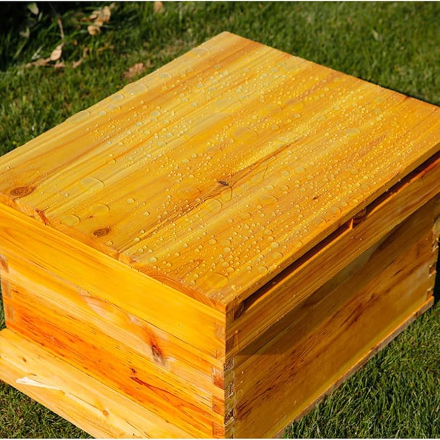 BEE-HIVE フライヤー 7 Frame Bee Hive, Complete Beehive Kit Beeswax Coated